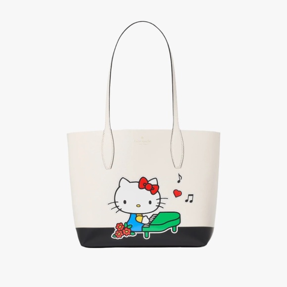 NWT Hello Kitty x Kate Spade New York Tote Bag Detachable Wristlet Limited Ed. - Picture 1 of 5